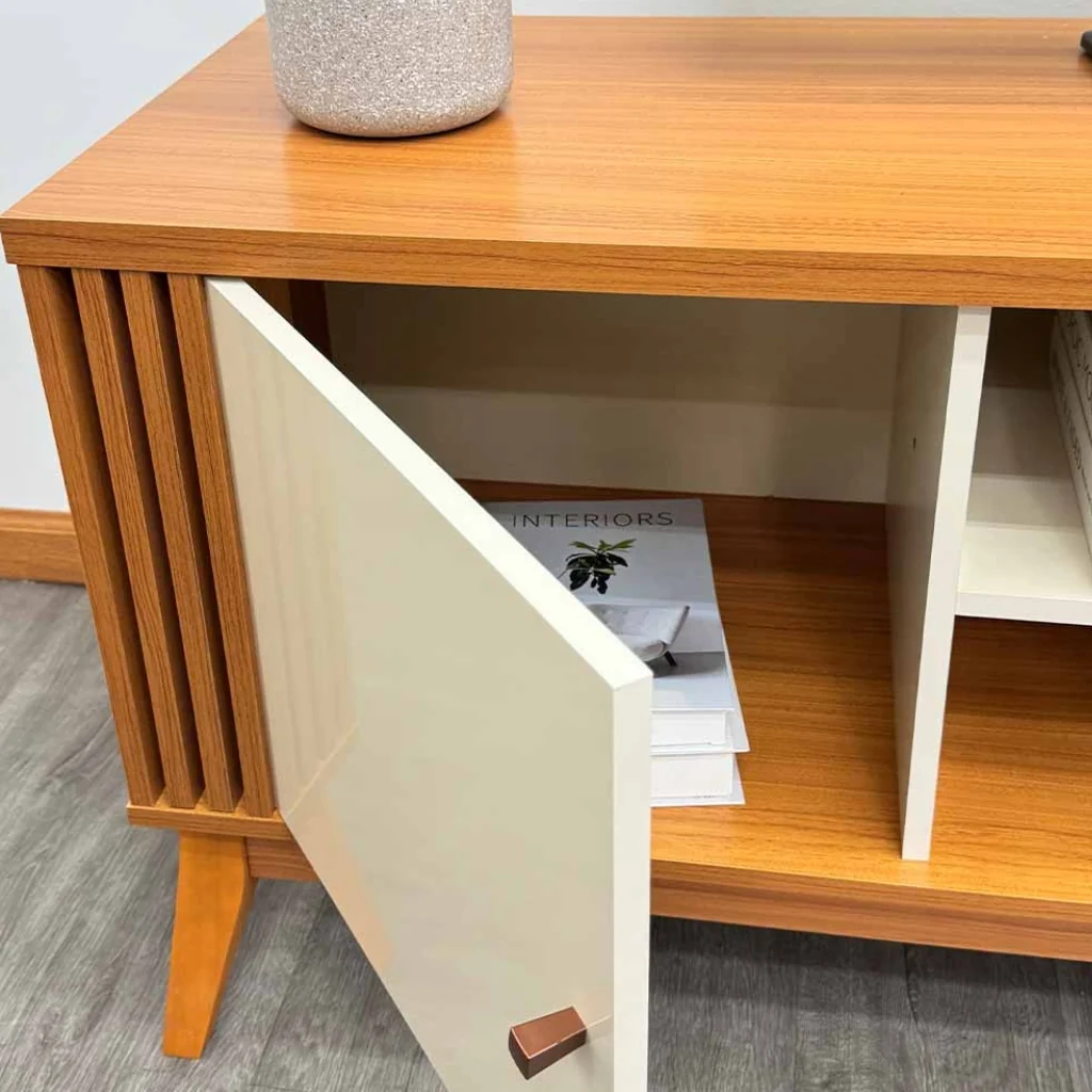 Mueble para TV 160 cm EDN Móveis 776176 Off White - imagen 3
