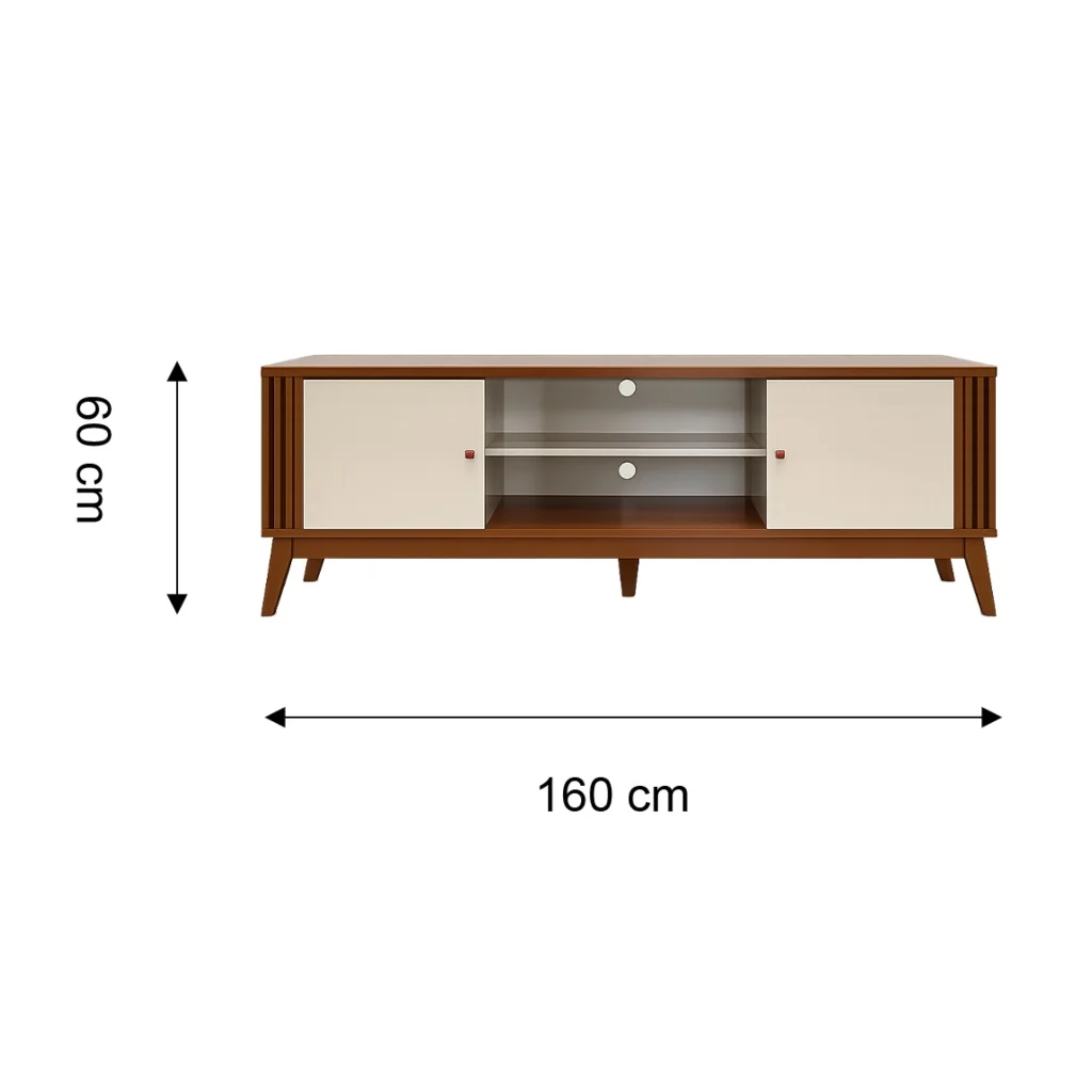 Mueble para TV 160 cm EDN Móveis 776176 Off White - imagen 7