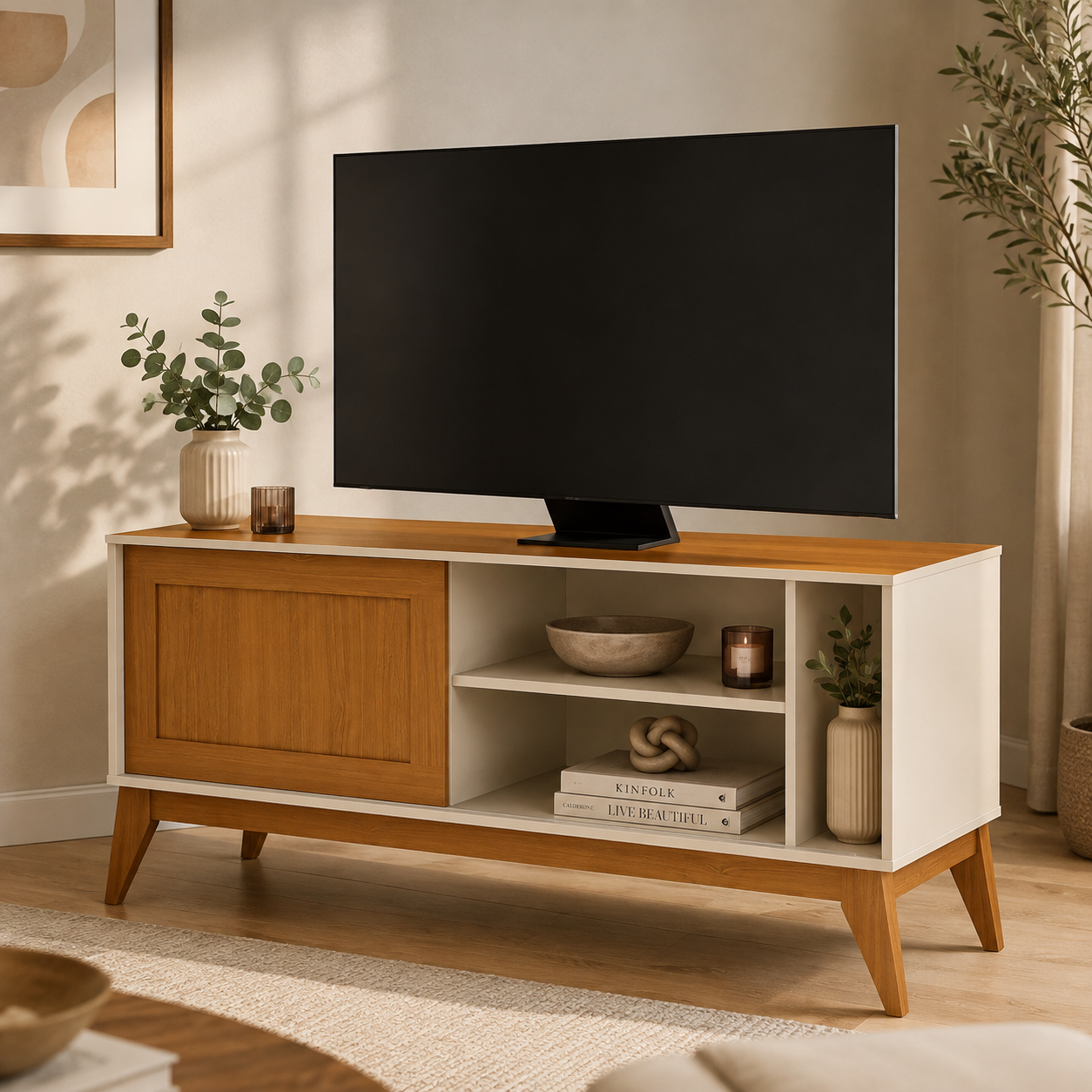 Mueble de TV con estantes 136 cm EDN Móveis 776290 - imagen 1