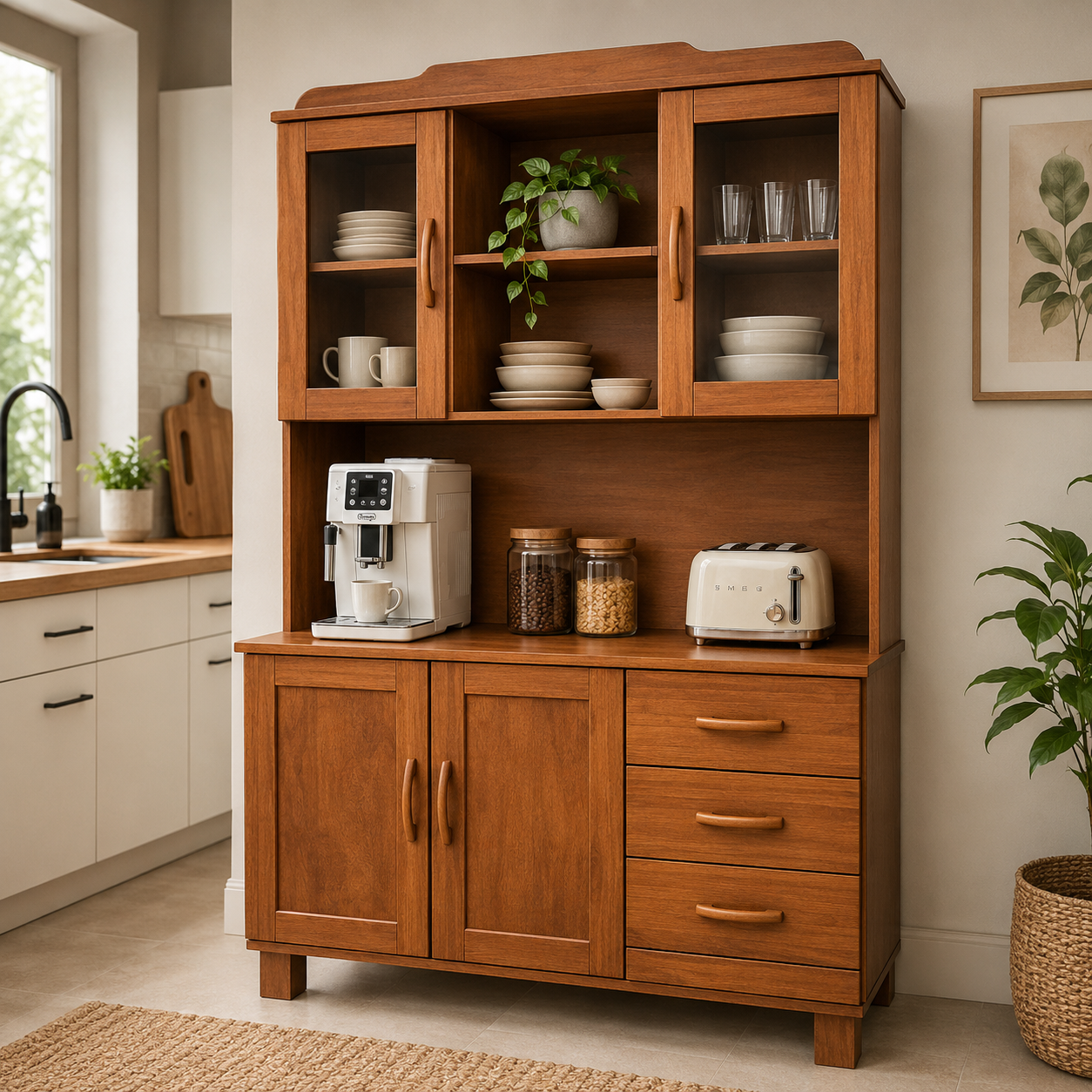 Trastero de Comedor 122 cm en Pino y MDF 1289C - imagen 1