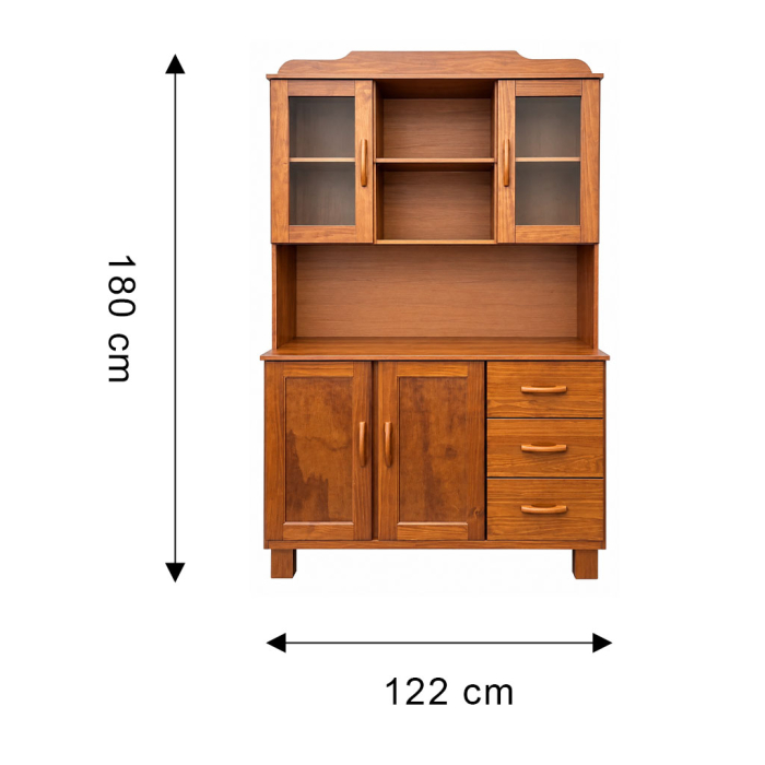 Trastero de Comedor 122 cm en Pino y MDF 1289C - imagen 2