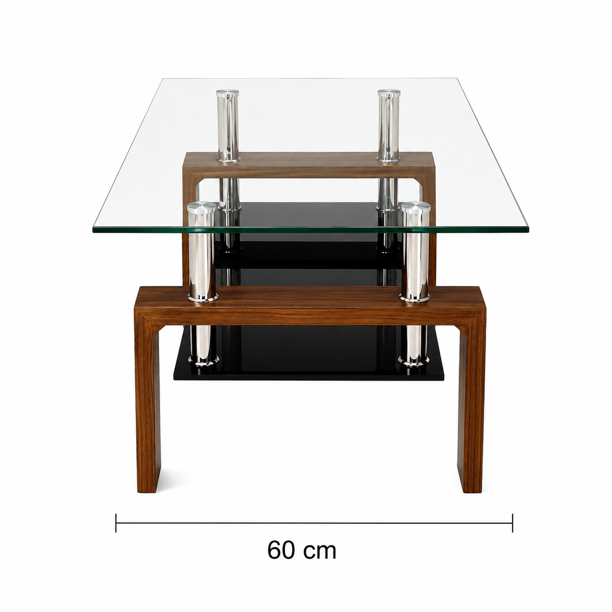 Mesa de Centro Rectangular de Vidrio Tokoa ME-7023 90x60x43 cm - imagen 3