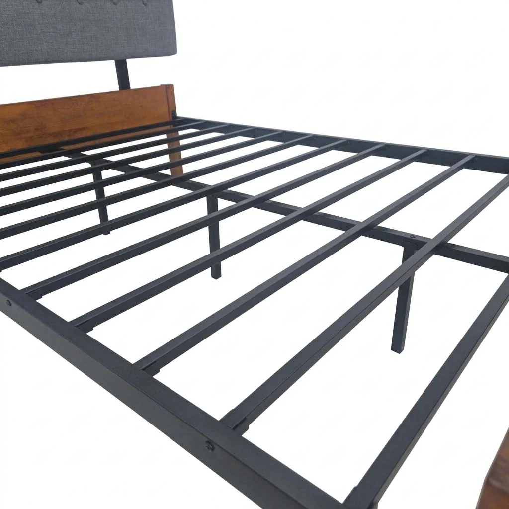 Cama Matrimonial Tokoa Respaldo de Tela CA-1707 - imagen 4