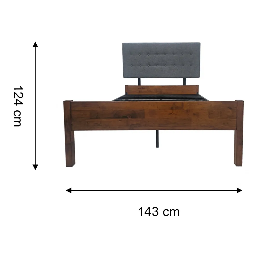 Cama Matrimonial Tokoa Respaldo de Tela CA-1707 - imagen 10
