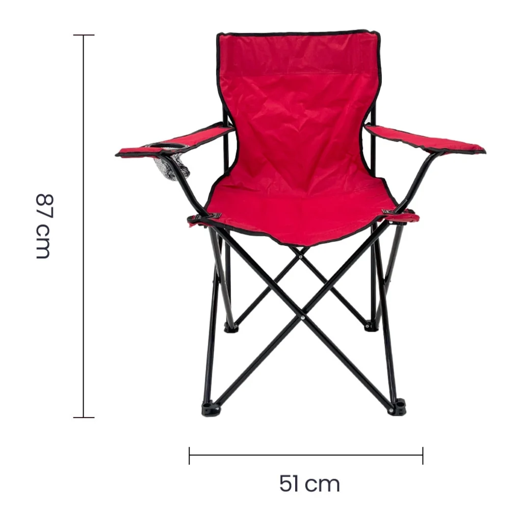 Silla Plegable Tokoa con Portavasos EX-7153 Roja - imagen 4