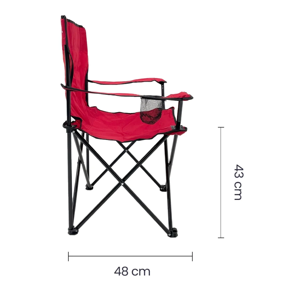 Silla Plegable Tokoa con Portavasos EX-7153 Roja - imagen 5