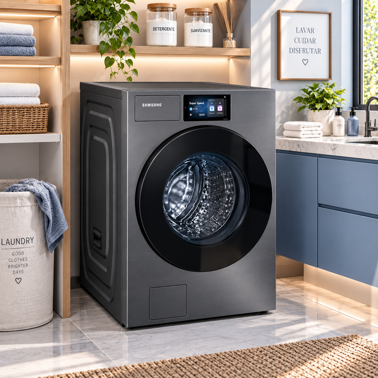 Lavadora Samsung Automática 26 Kg Carga Frontal WF90F26ADSAP - imagen 1