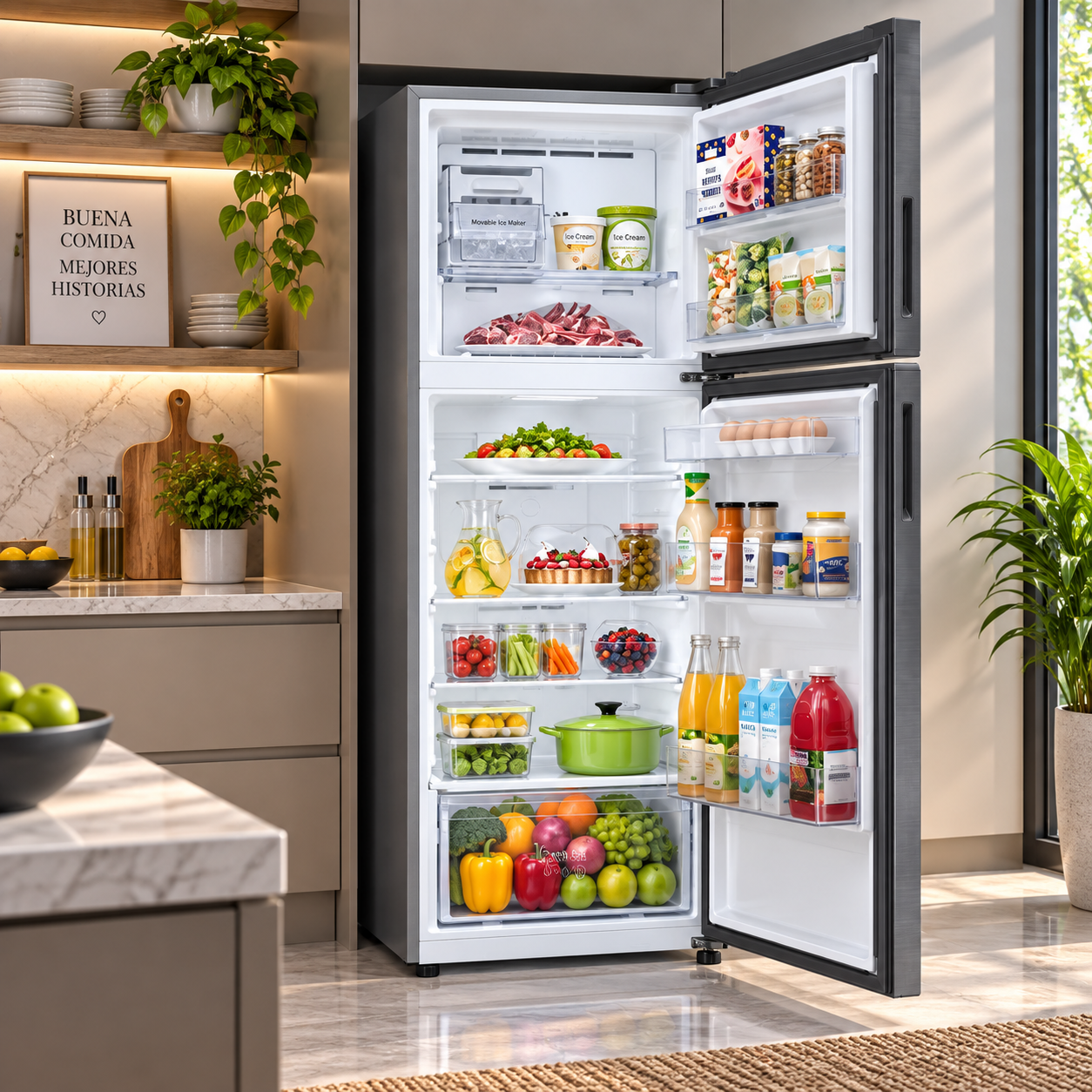 Refrigeradora Samsung 11 pies con Dispensador de Agua WiFi RT31DG5224S9AP - imagen 10