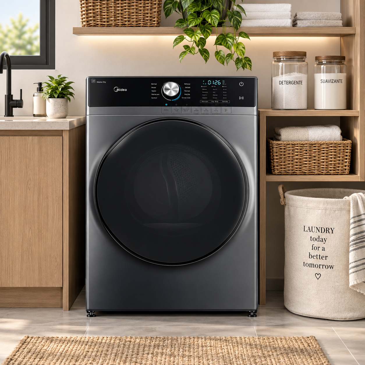 Secadora Midea Electrica Carga Frontal 21 kg MH04ED80/S-CA Plateado - imagen 1