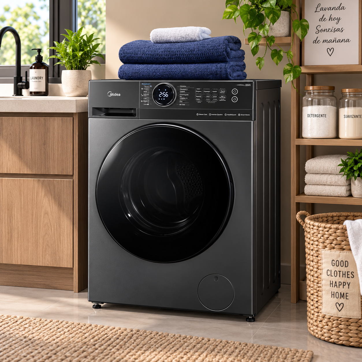 Lavasecadora Midea Carga Frontal 15 kg MF200D150WB/T-CA Gris - imagen 1