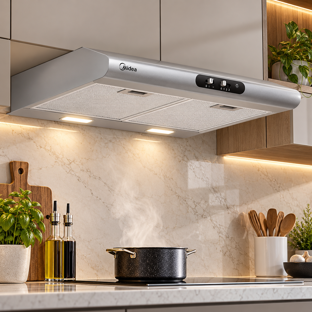 Extractor de Grasa Midea de Pared 24" Acero Inoxidable  MJUD24S3GS - imagen 1