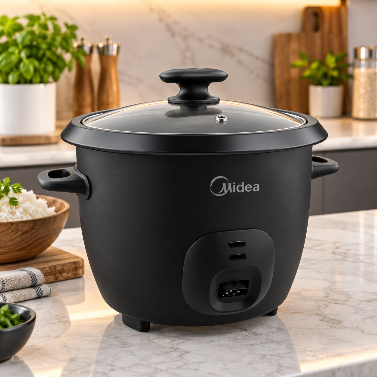 Olla Arrocera Midea 7 Tazas  MRCM250BAK Negra - imagen 1