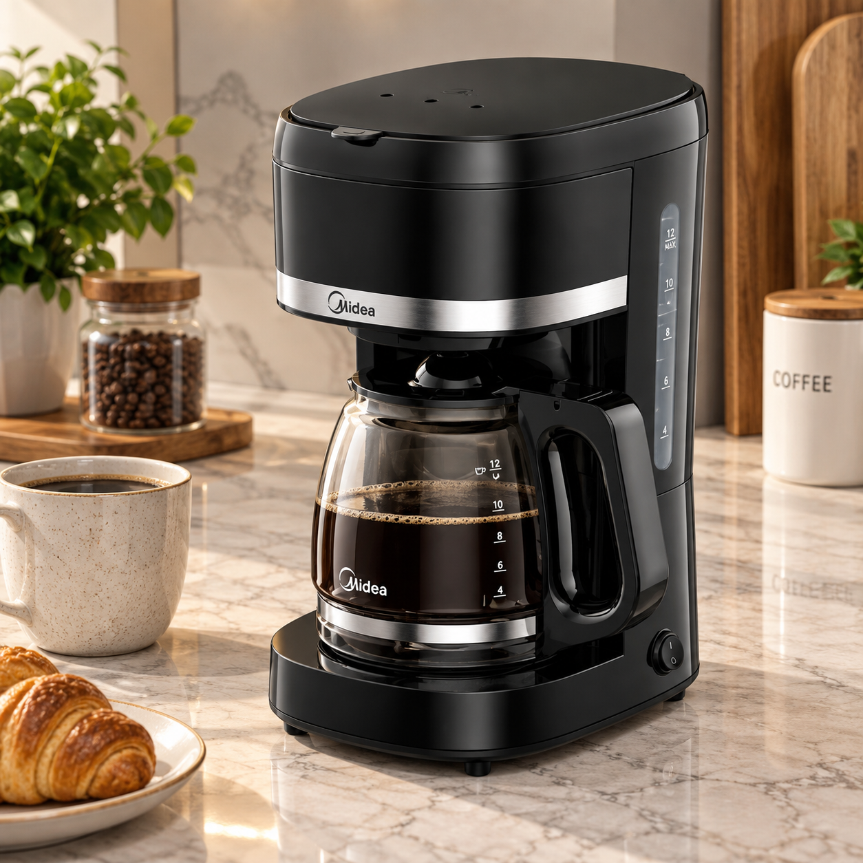 Coffee Maker Midea 12 Tazas  Filtro MCD12MWCK Negra - imagen 1