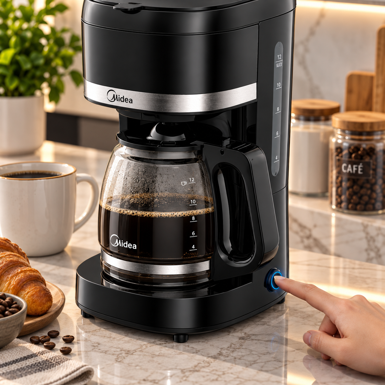 Coffee Maker Midea 12 Tazas  Filtro MCD12MWCK Negra - imagen 5