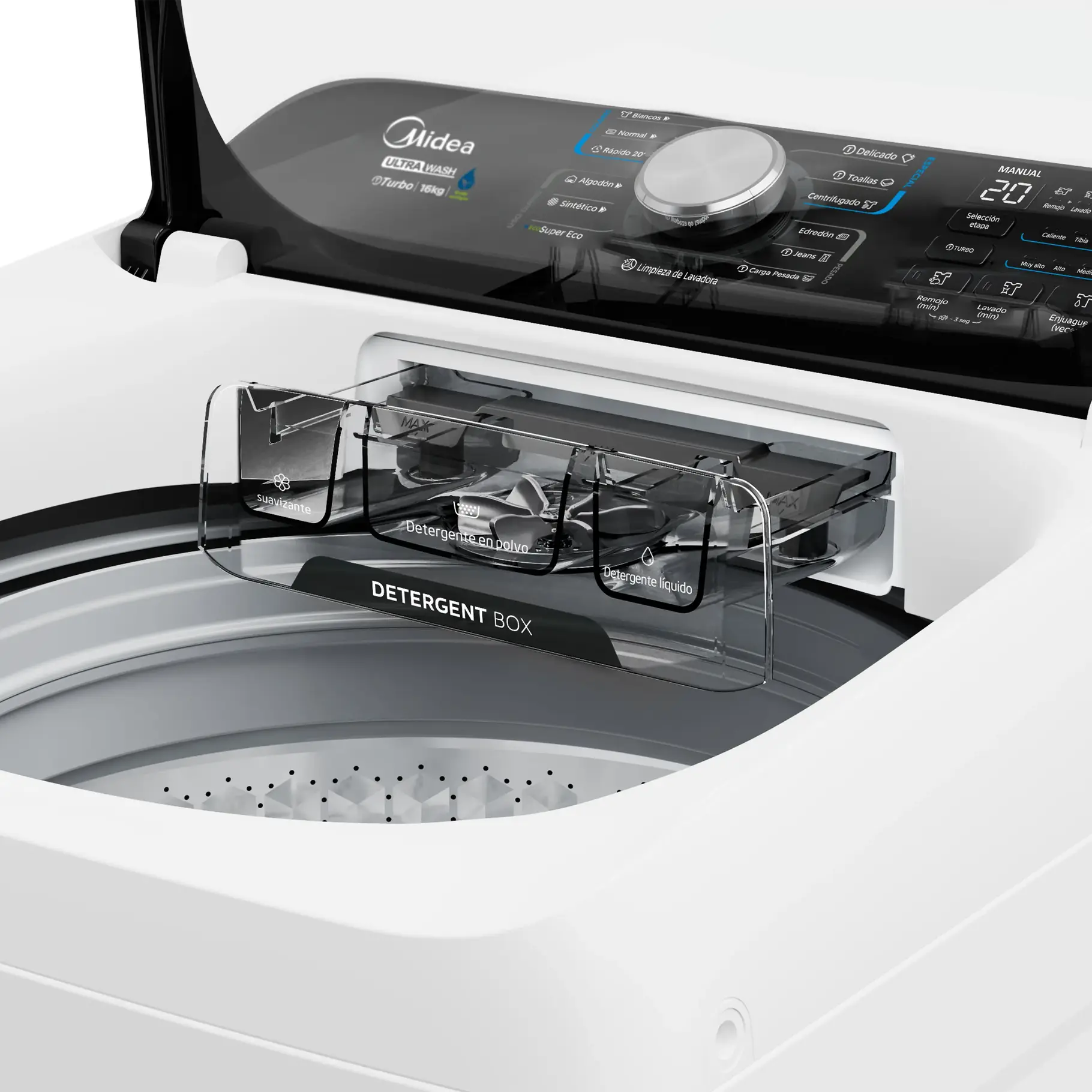 Lavadora Automática Carga Superior Midea 16 kg  MA512W16/W Blanca - imagen 5