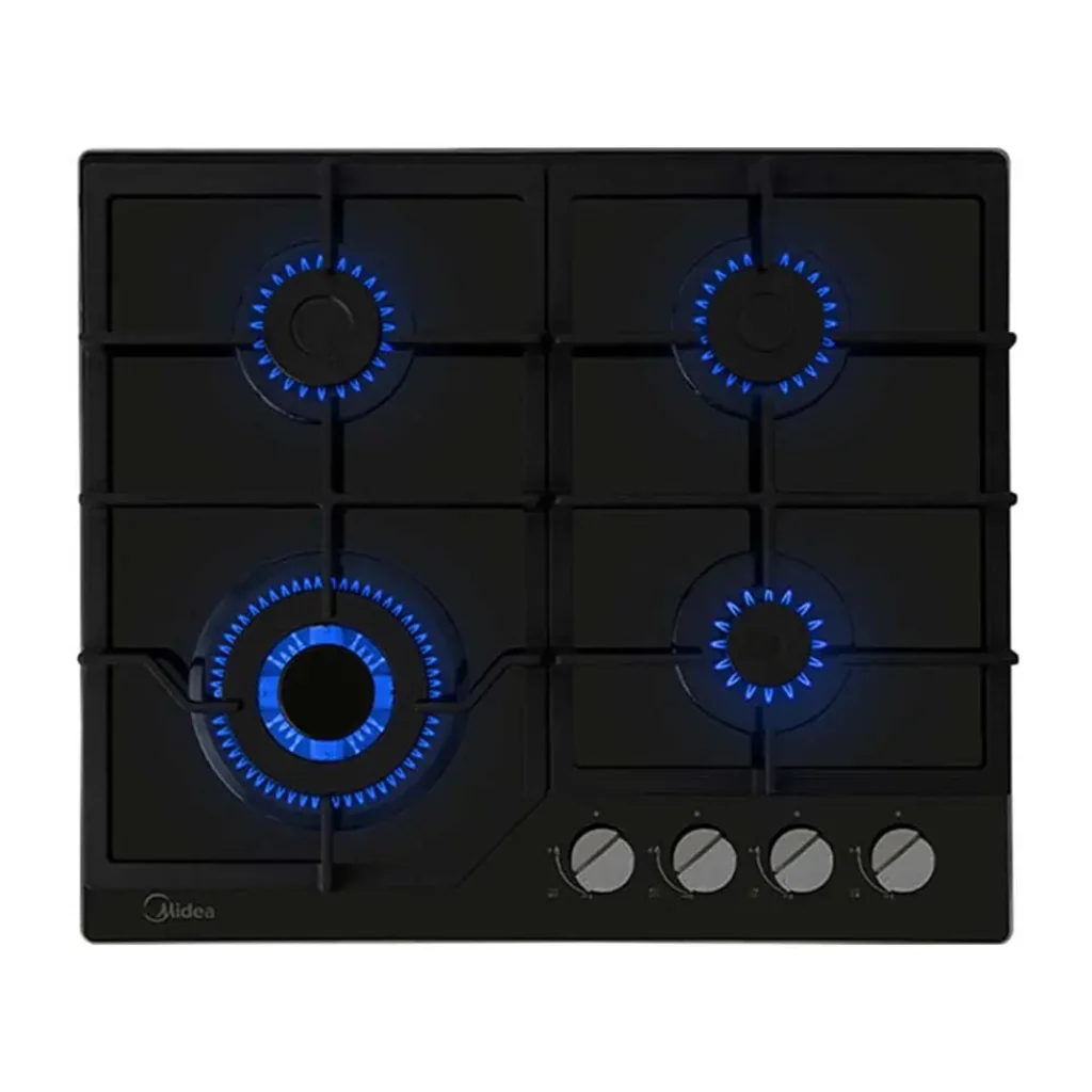 Plantilla a Gas Midea 24" 4 Quemadores MTGB24R3402GG  Negro - imagen 4