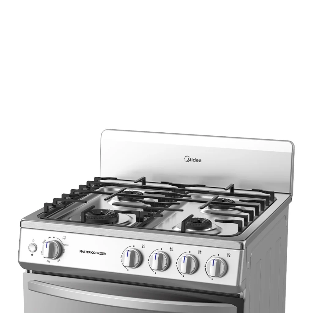 Cocina a Gas Midea 24" 4 Quemadores  MGS24FS1BIABG Acero Inoxidable - imagen 4