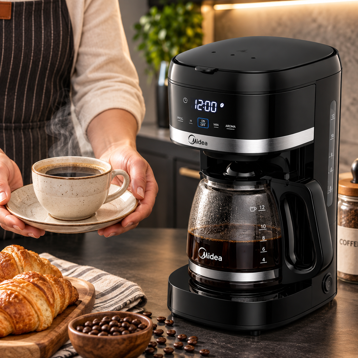 Coffee Maker Digital Midea 12 Tazas MCD12RWCK Negro - imagen 5