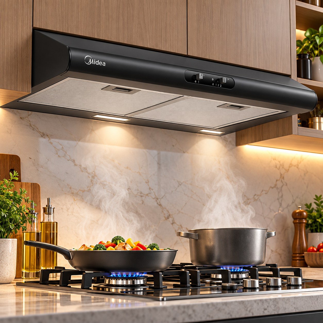 Extractor De Grasa Midea De Pared 24" MJUD24S3GB Negro - imagen 8