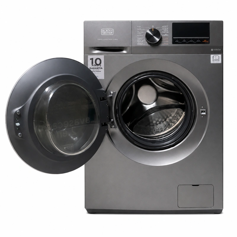 Lavasecadora Black+Decker Carga Frontal 15 kg / 8 kg BXWDBH15FL Gris - imagen 2