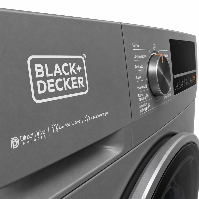 Lavasecadora Black+Decker Carga Frontal 15 kg / 8 kg BXWDBH15FL Gris - imagen 3