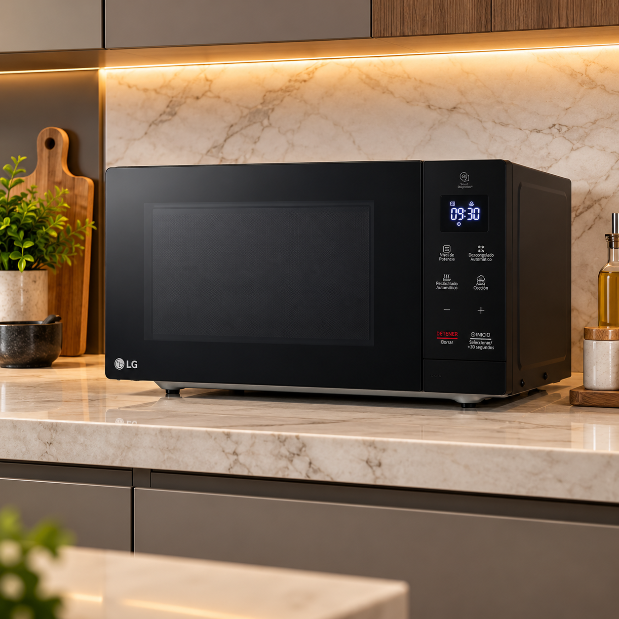 Horno Microondas LG NeoChef 1.1 Pies Cúbicos MS3032JAS Negro - imagen 1