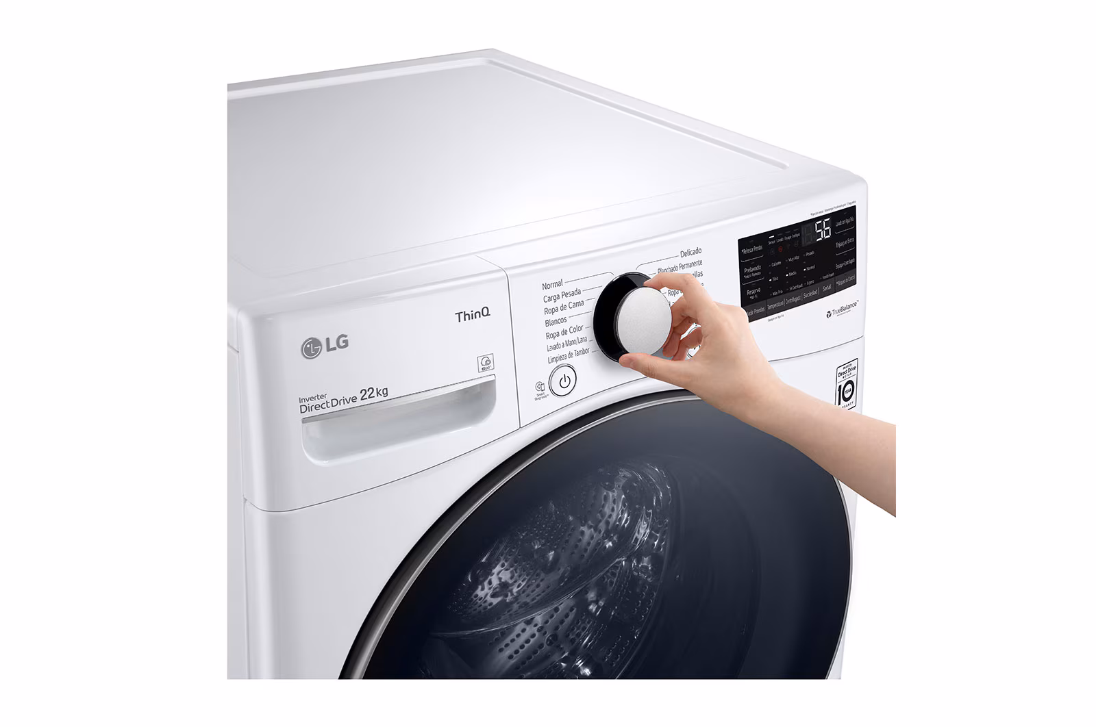 Lavadora Automática LG Carga Frontal  22 kg Blanca WM22WV26R - imagen 4