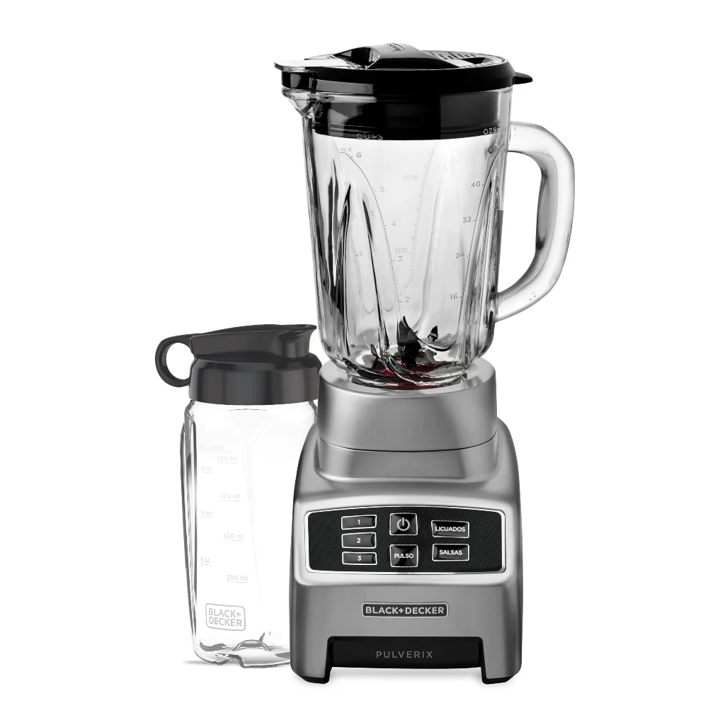 Licuadora Black + Decker Vidrio 1.5L  Vaso Personal  BL1840MS Gris - imagen 5