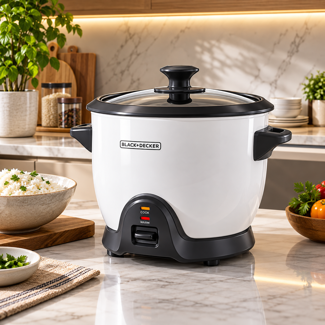 Olla Arrocera Black + Decker 28 Tazas  RC628W Blanco - imagen 1