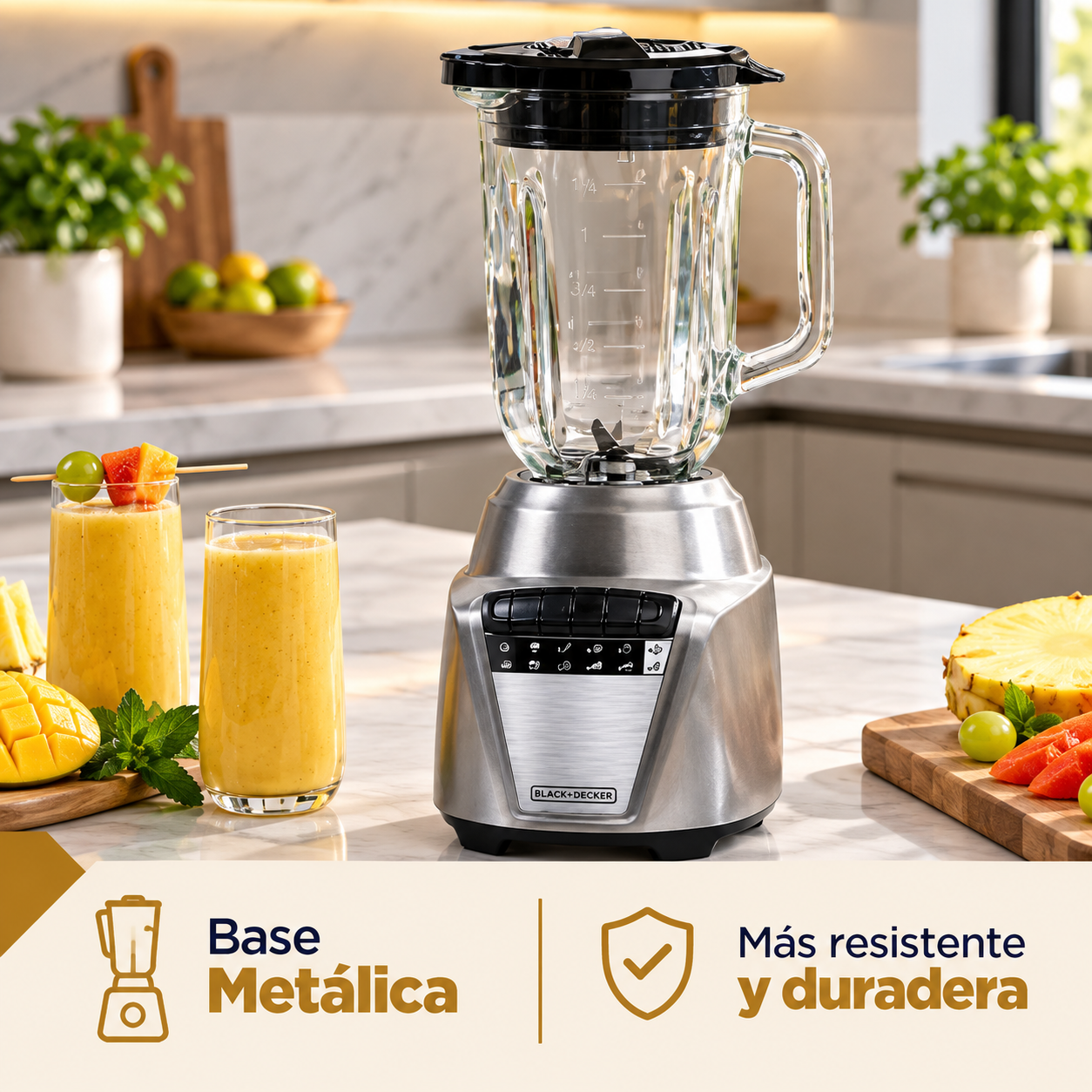 Licuadora Black + Decker de Vidrio 8 Velocidades 1.25L BL0876-2SDLA Gris - imagen 13