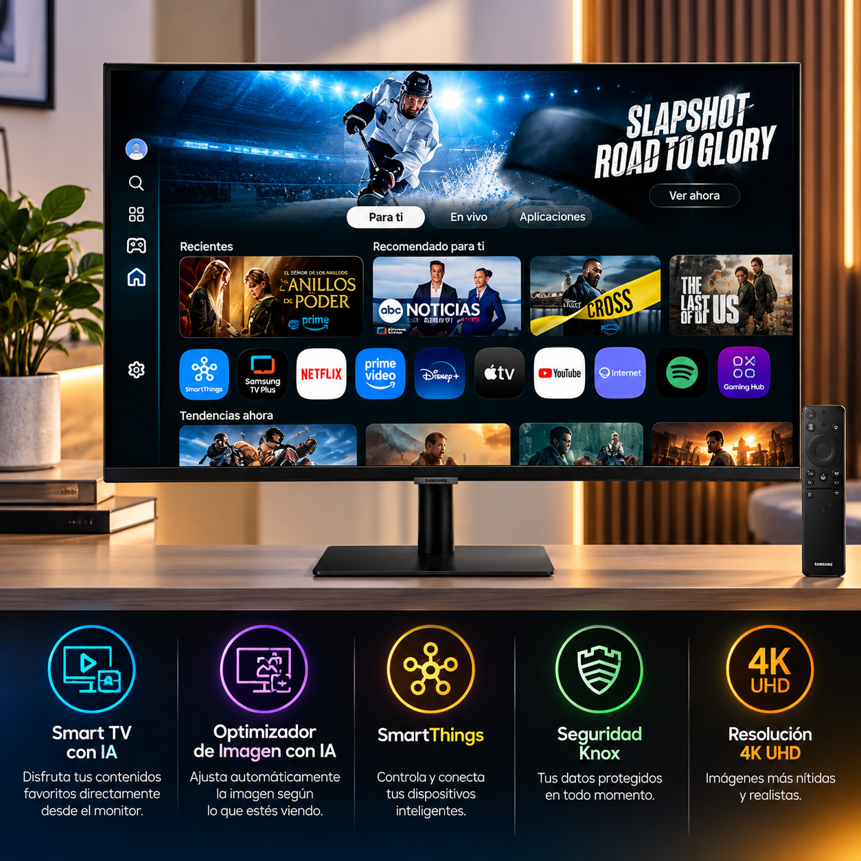 Monitor Samsung Smart M7 32 Pulgadas 4K UHD Smart TV Apps LS32FM700UNXZA - imagen 7