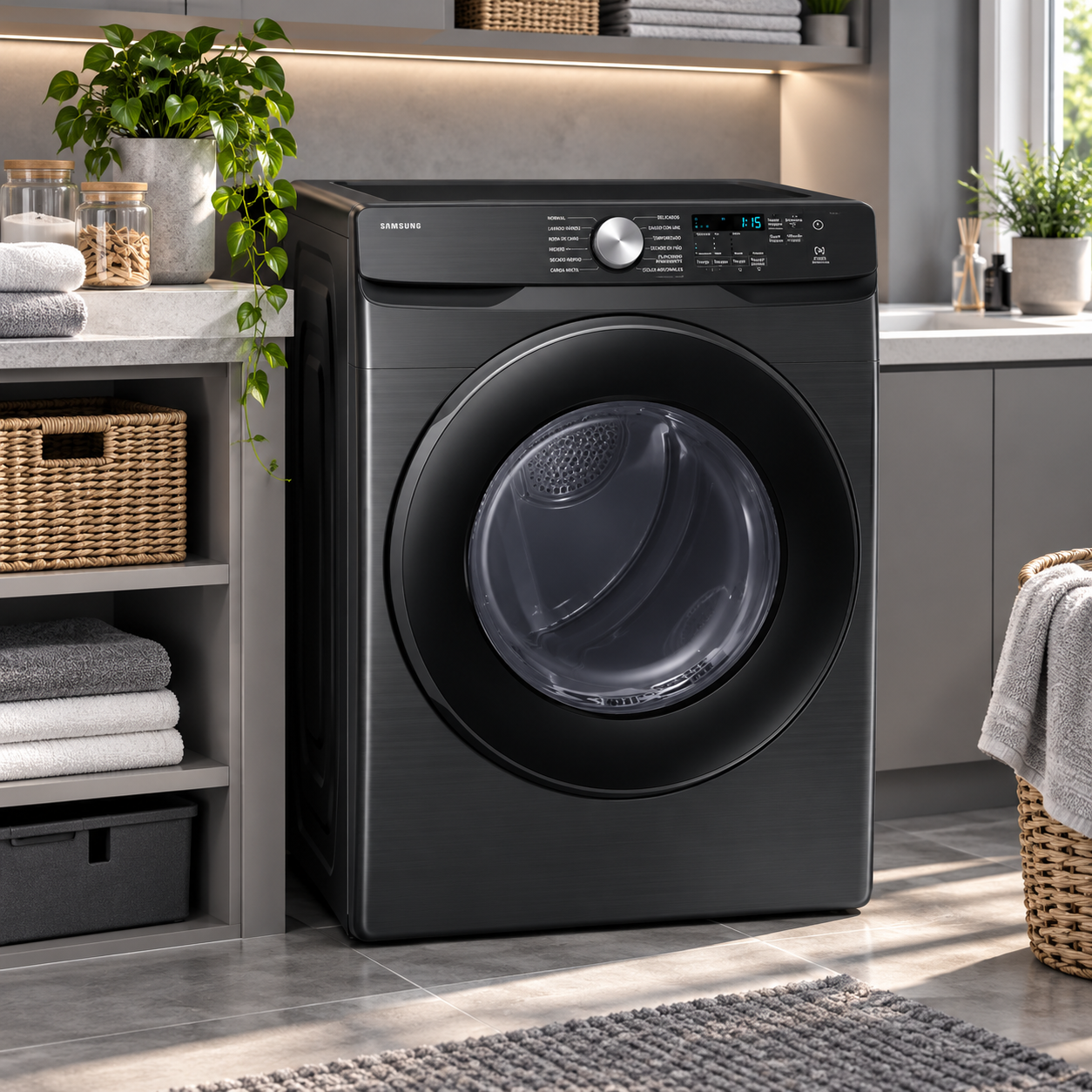 Secadora de Ropa a Gas Samsung 24 kg Carga Frontal DV24DG8000PVAP Negro - imagen 1