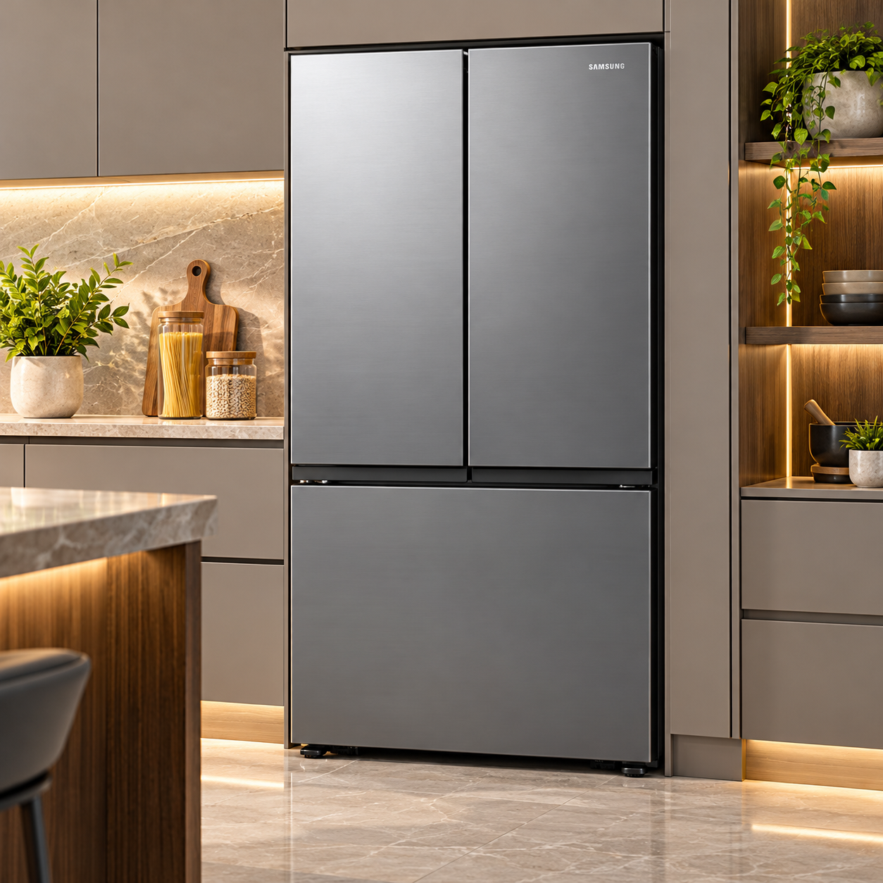 Refrigeradora Samsung  32 Pies 3 Puertas  sin Dispensador RF32CG5N10S9AP - imagen 1