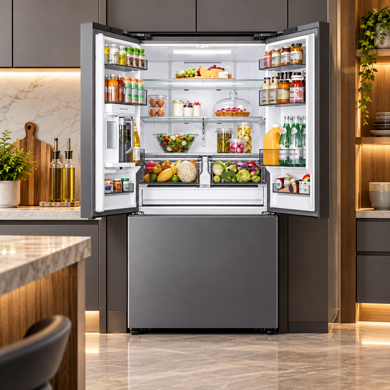 Refrigeradora Samsung  32 Pies 3 Puertas  sin Dispensador RF32CG5N10S9AP - imagen 10