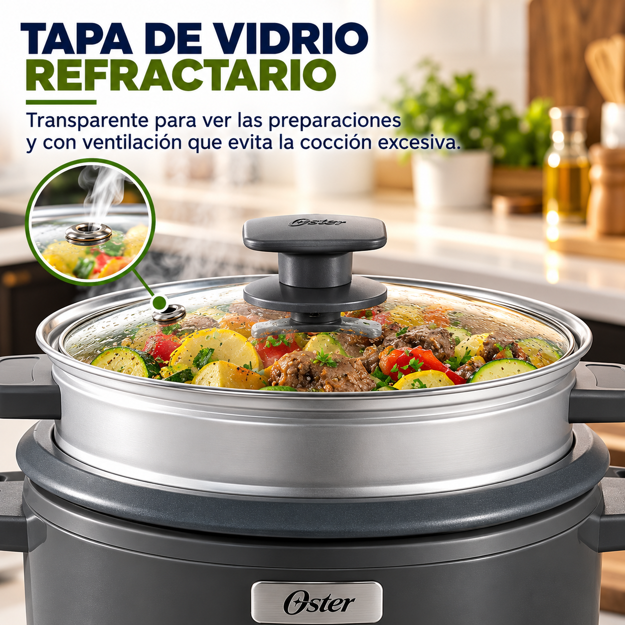 Olla Arrocera Oster  10 Tazas 3 en 1 Con Vaporera Y Sofrito  CKSTRC10DFSKE - imagen 10