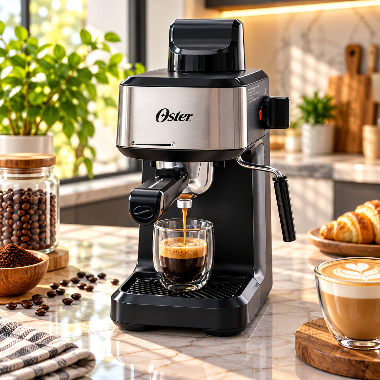 Cafetera Oster Espresso y Cappuccino 4 Tazas 950W BVSTEM3300 - imagen 9