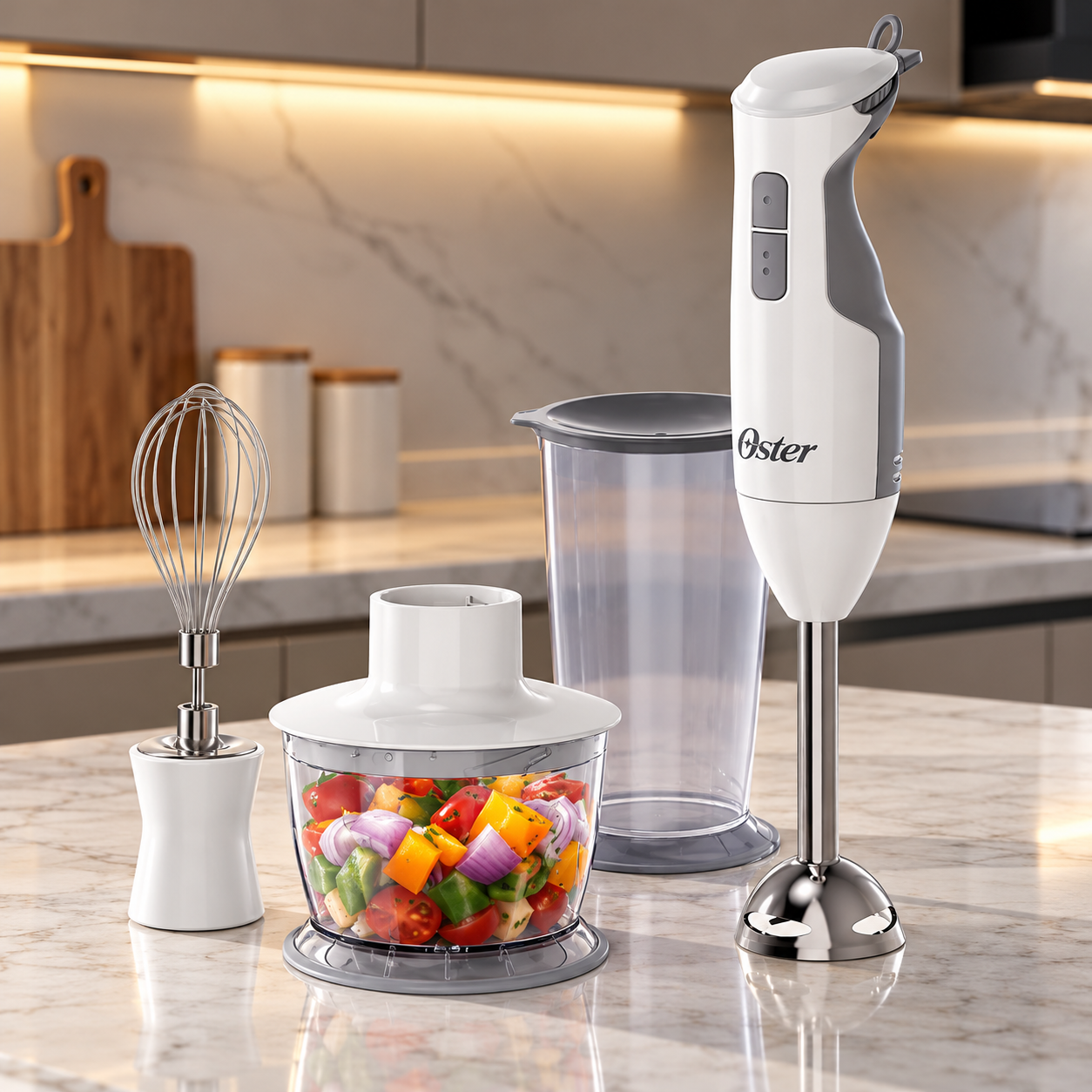 Batidora de Inmersión Oster  2 Velocidades con Accesorios  FPSTHB2615W - imagen 1