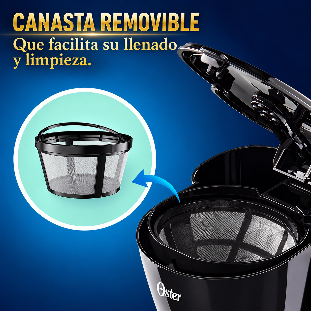 Coffee Maker Oster 5 Tazas con Filtro Permanente BVSTDC05 - imagen 5