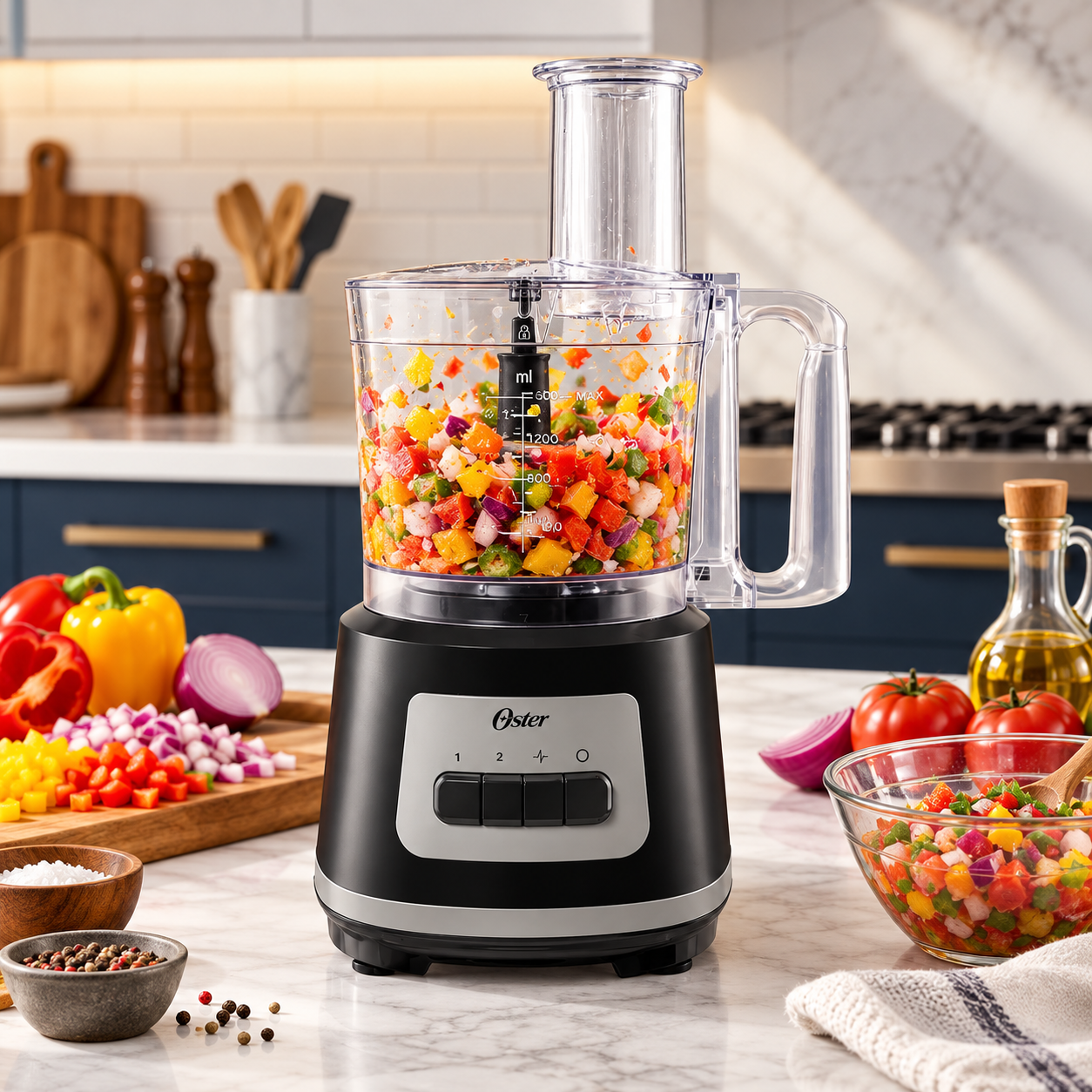 Procesador de Alimentos Oster 10 Tazas 2 Velocidades FPSTFP1455