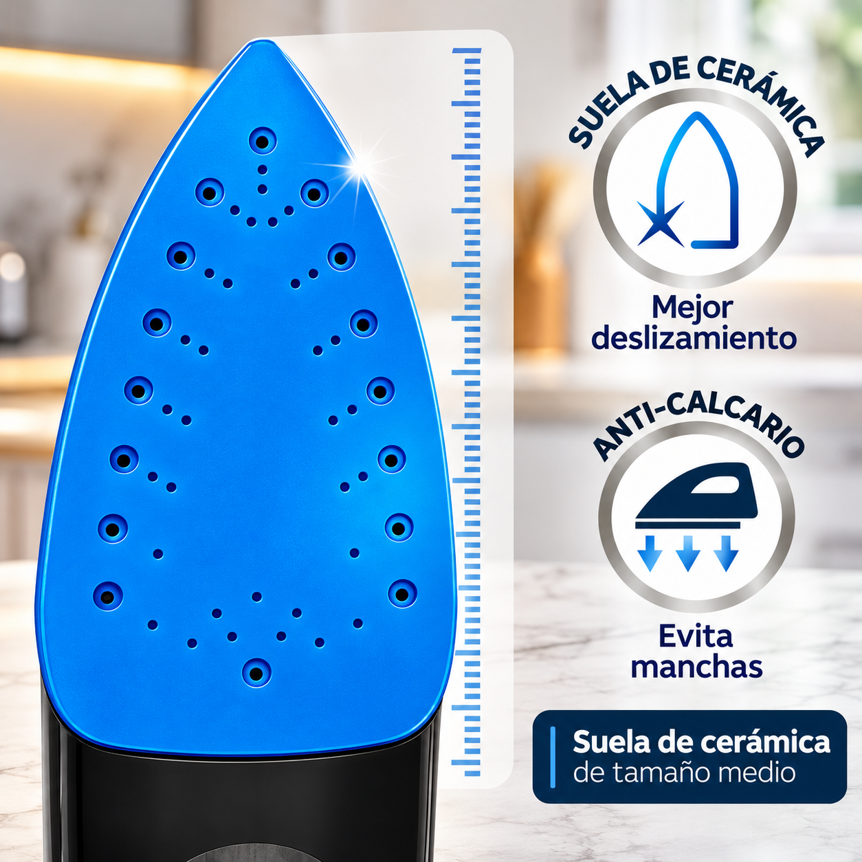  Plancha de Vapor Oster Cable Retráctil Aeroceramic GCSTBSRC202 Azul - imagen 7