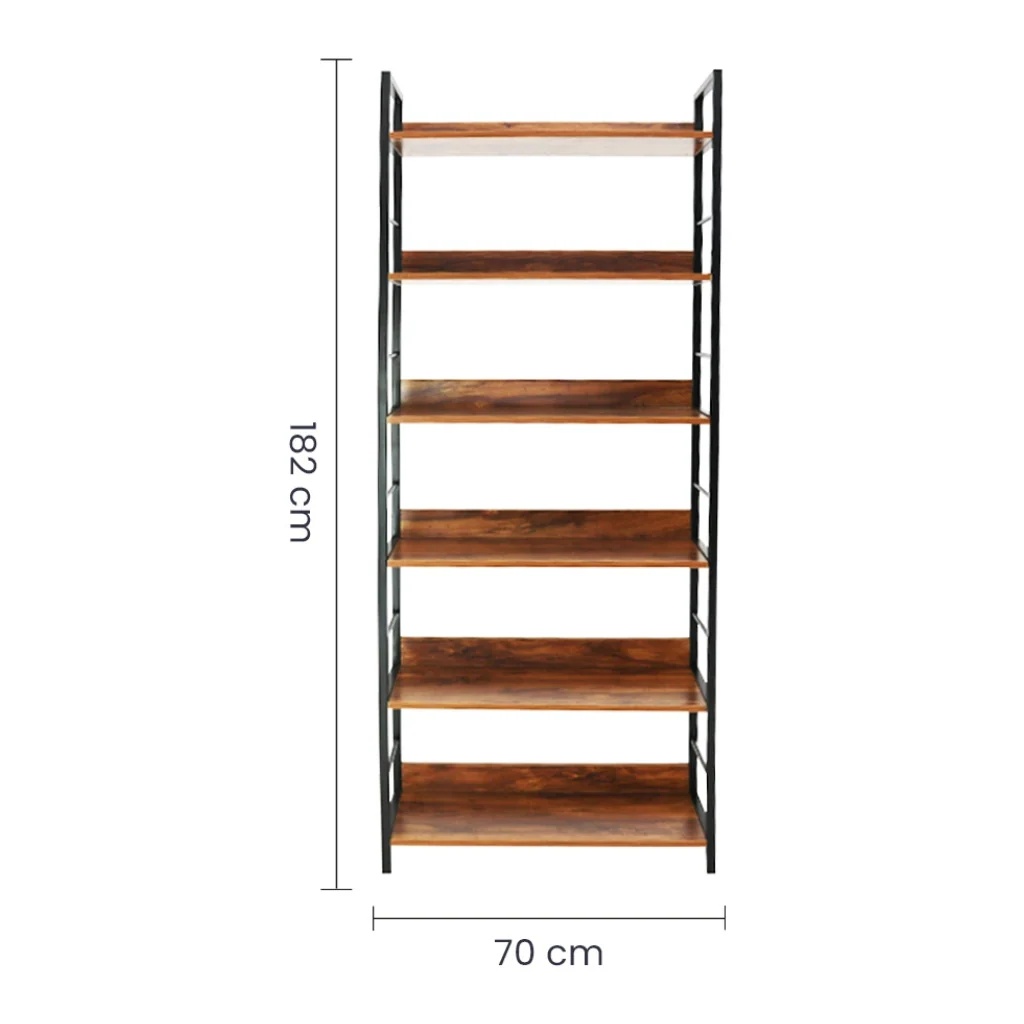  Librero Estantería Tokoa 6 Niveles 182x70cm OL-2134 - imagen 3