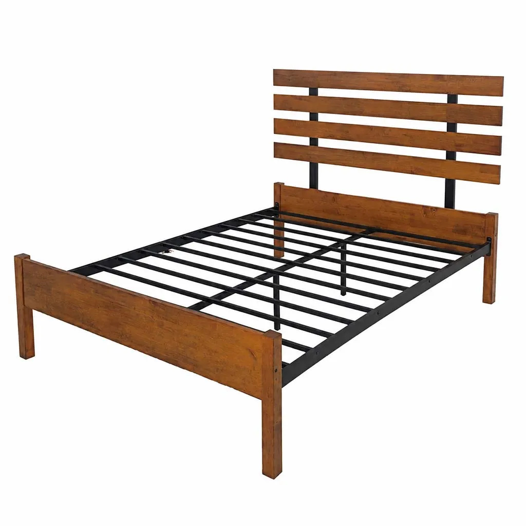 Cama Queen Tokoa de Metal con Respaldo de Madera CA-1710 - imagen 3