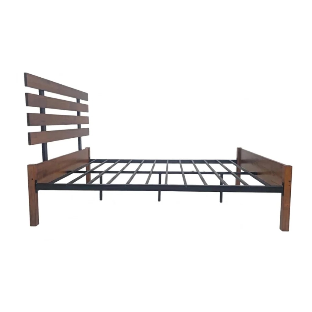 Cama Matrimonial Tokoa de Metal con Respaldo de Madera CA-1709 - imagen 3