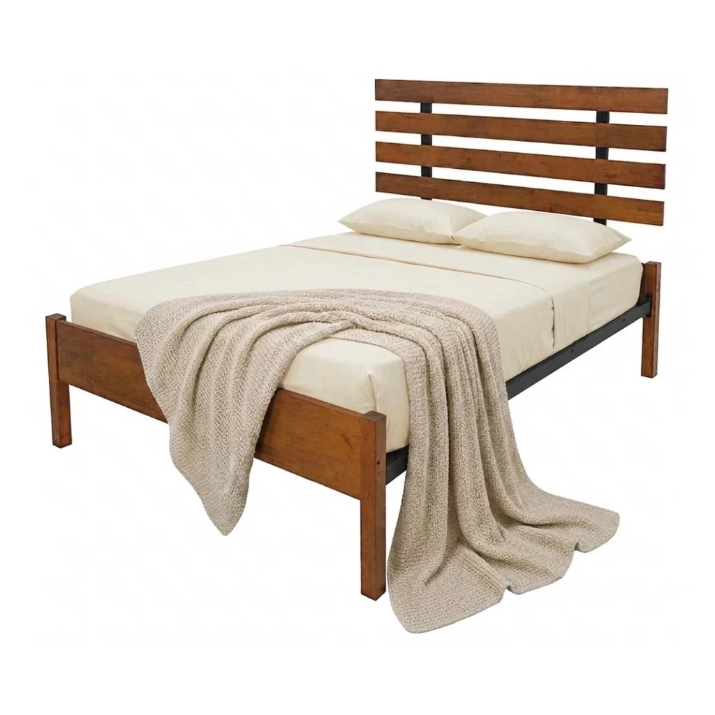 Cama Matrimonial Tokoa de Metal con Respaldo de Madera CA-1709 - imagen 8