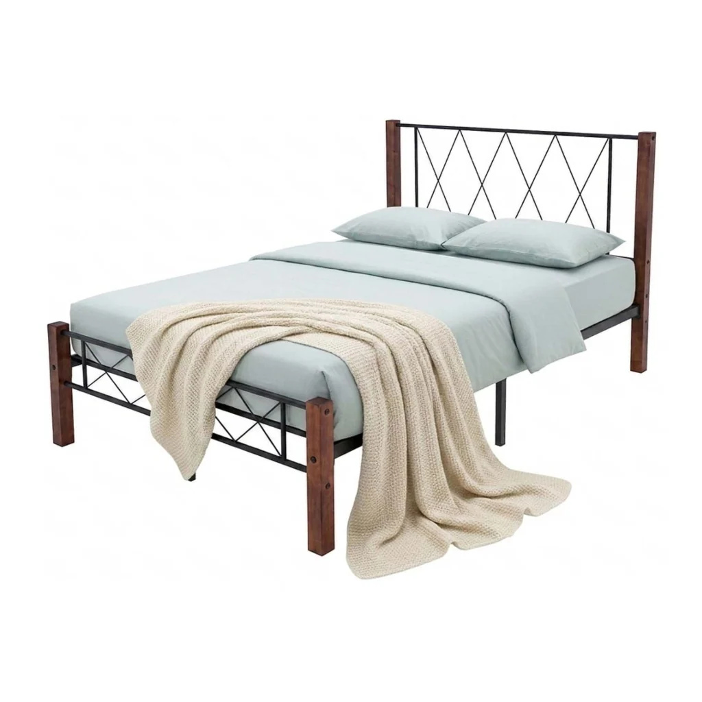 Cama Matrimonial Tokoa de Metal Madera con Respaldo CA-1721 - imagen 8